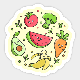 Good Food Good Mood Sticker